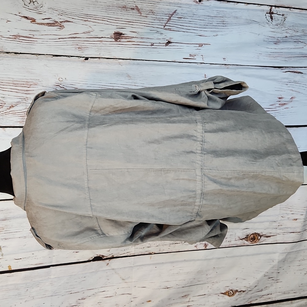 Staccato Dove Gray Shacket Duster Utility Jacket L - Picture 8 of 15
